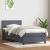 Pat box spring cu saltea, gri închis, 90x220 cm, catifea GartenMobel Dekor