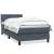 Pat box spring cu saltea, gri închis, 90x220 cm, catifea GartenMobel Dekor