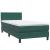 Pat box spring cu saltea, verde închis, 90x210 cm, catifea GartenMobel Dekor