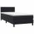Pat box spring cu saltea, negru, 90x210 cm, catifea GartenMobel Dekor