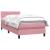 Pat box spring cu saltea, roz, 90x210 cm, catifea GartenMobel Dekor