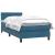 Pat box spring cu saltea, albastru închis, 80x220 cm, catifea GartenMobel Dekor