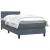Pat box spring cu saltea, gri închis, 90x220 cm, catifea GartenMobel Dekor