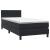 Pat box spring cu saltea, negru, 90x210 cm, catifea GartenMobel Dekor