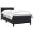 Pat box spring cu saltea, negru, 90x210 cm, catifea GartenMobel Dekor