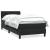 Pat box spring cu saltea, negru, 90x210 cm, catifea GartenMobel Dekor