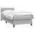 Pat box spring cu saltea, gri deschis, 80x220 cm, catifea GartenMobel Dekor