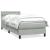 Pat box spring cu saltea, gri deschis, 80x220 cm, catifea GartenMobel Dekor