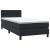 Pat box spring cu saltea, negru, 90x210 cm, catifea GartenMobel Dekor