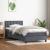 Pat box spring cu saltea, gri închis, 90x220 cm, catifea GartenMobel Dekor