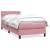 Pat box spring cu saltea, roz, 100x220 cm, catifea GartenMobel Dekor