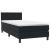Pat cu arcuri cu saltea și LED, negru, 90x210 cm, catifea GartenMobel Dekor