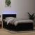 Pat cu arcuri cu saltea și LED, negru, 90x210 cm, catifea GartenMobel Dekor