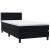 Pat cu arcuri cu saltea și LED, negru, 90x210 cm, catifea GartenMobel Dekor