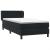 Pat box spring cu saltea, negru, 90x220 cm, catifea GartenMobel Dekor