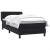 Pat box spring cu saltea, negru, 90x210 cm, catifea GartenMobel Dekor