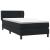 Pat box spring cu saltea, negru, 90x220 cm, catifea GartenMobel Dekor