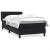 Pat box spring cu saltea, negru, 90x210 cm, catifea GartenMobel Dekor