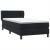Pat box spring cu saltea, negru, 90x220 cm, catifea GartenMobel Dekor