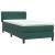 Pat box spring cu saltea, verde închis, 90x210 cm, catifea GartenMobel Dekor