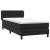 Pat box spring cu saltea, negru, 90x220 cm, catifea GartenMobel Dekor