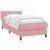 Pat box spring cu saltea, roz, 100x220 cm, catifea GartenMobel Dekor