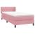 Pat box spring cu saltea, roz, 100x220 cm, catifea GartenMobel Dekor