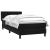 Pat box spring cu saltea, negru, 90x210 cm, catifea GartenMobel Dekor