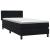 Pat box spring cu saltea, negru, 90x210 cm, catifea GartenMobel Dekor