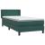 Pat box spring cu saltea, verde închis, 90x210 cm, catifea GartenMobel Dekor