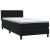 Pat box spring cu saltea, negru, 90x210 cm, catifea GartenMobel Dekor