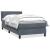 Pat box spring cu saltea, gri închis, 90x220 cm, catifea GartenMobel Dekor