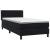 Pat box spring cu saltea, negru, 90x220 cm, catifea GartenMobel Dekor