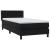 Pat box spring cu saltea, negru, 90x210 cm, catifea GartenMobel Dekor