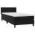 Pat box spring cu saltea, negru, 90x210 cm, catifea GartenMobel Dekor
