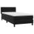 Pat box spring cu saltea, negru, 90x220 cm, catifea GartenMobel Dekor