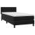 Pat box spring cu saltea, negru, 90x220 cm, catifea GartenMobel Dekor