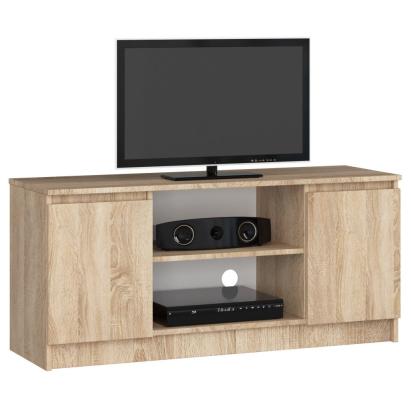 Comoda TV cu 2 usi si o polita, PAL laminat 16 mm, 120x40x55 cm, stejar sonoma Household NewTrend