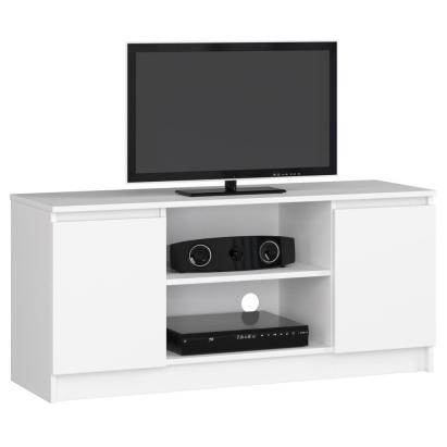 Comoda TV cu 2 usi si o polita, PAL laminat 16 mm, 120x40x55 cm, alb Household NewTrend