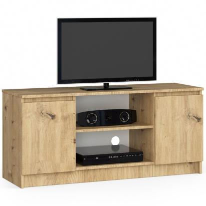 Comoda TV cu 2 usi si o polita, PAL laminat 16 mm, 120x40x55 cm, stejar artisan Household NewTrend