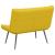Bancă galbenă 110x74x84 cm catifea GartenMobel Dekor