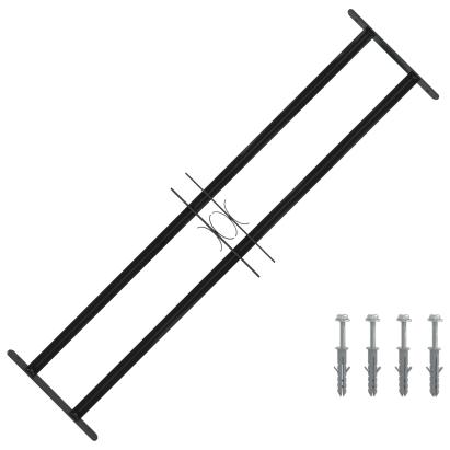 Grilă Fereastră Negru 115 x 30 cm Oțel vopsit electrostatic GartenMobel Dekor