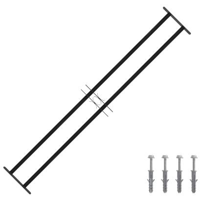 Grilă Fereastră Negru 176 x 30 cm Oțel vopsit electrostatic GartenMobel Dekor