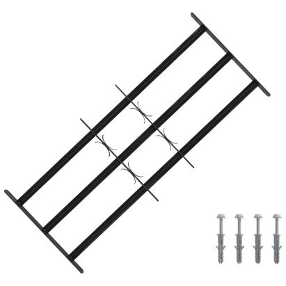 Grilă Fereastră Negru 116 x 45 cm Oțel vopsit electrostatic GartenMobel Dekor