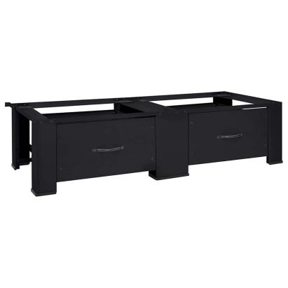 Suport pentru mașina de spălat 2 pcs Negru 64 x 55 x 32.5 cm GartenMobel Dekor