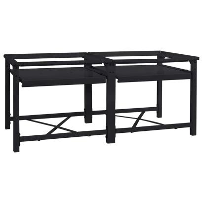 Suport pentru mașina de spălat 2 pcs Negru 64 x 55 x 32.5 cm GartenMobel Dekor