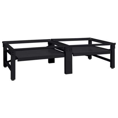 Suport pentru mașina de spălat 2 pcs Negru 64 x 55 x 32.5 cm GartenMobel Dekor