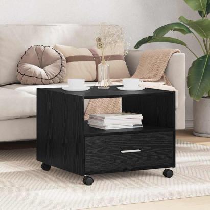 Masă de cafea Stejar Negru 55 x 55 x 45cm Lemn compozit GartenMobel Dekor