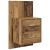 Noptieră suspendată 2 pcs Lemn Vechi 48,5 x 32,5 x 80 cm GartenMobel Dekor