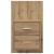 Noptieră suspendată 2 pcs Stejar Artizanal 48,5 x 32,5 x 80 cm GartenMobel Dekor
